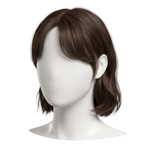 Curtain Bangs, Wavy