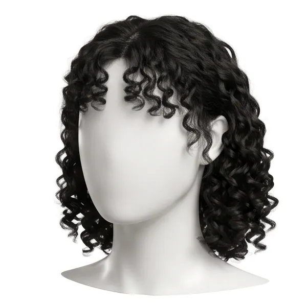 Curtain Bangs, Curly