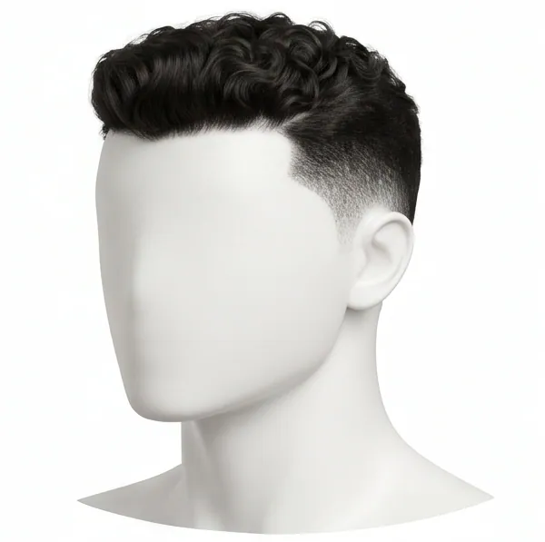 Quiff, Curly